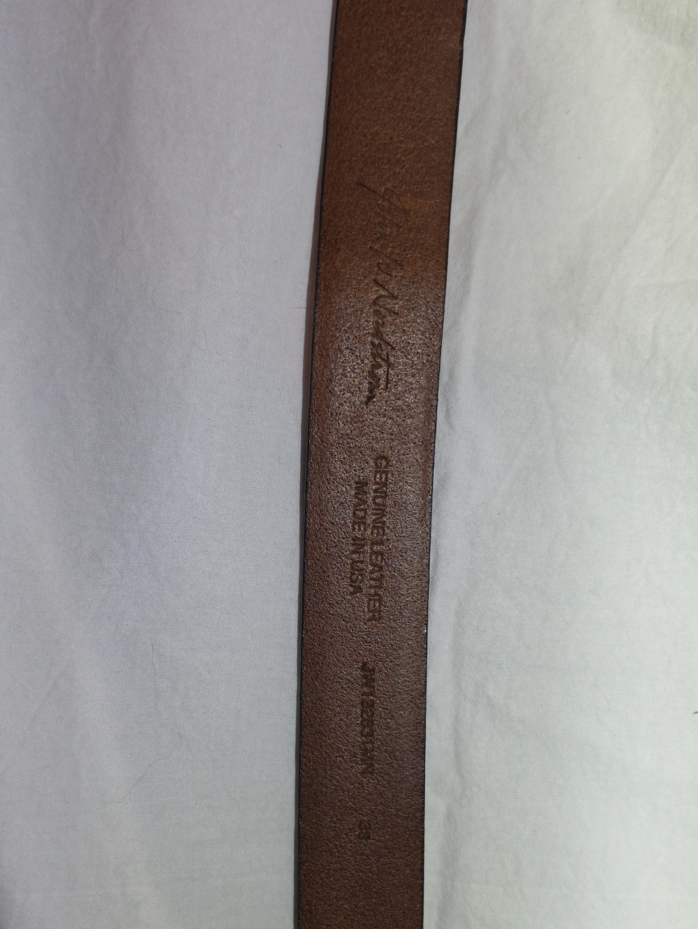 John W. Nordstrom Vintage Brown Genuine Leather Belt Made in USA